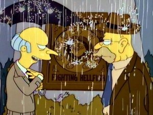 Image Raging Abe Simpson and His Grumbling Grandson in 'The Curse of the Flying Hellfish'