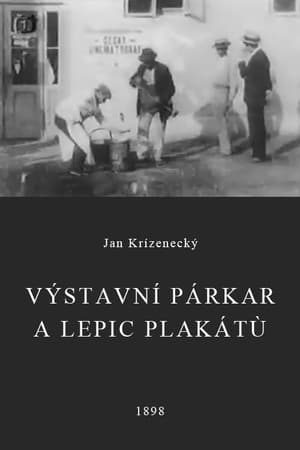 Poster Výstavní párkař a lepič plakátů 1898