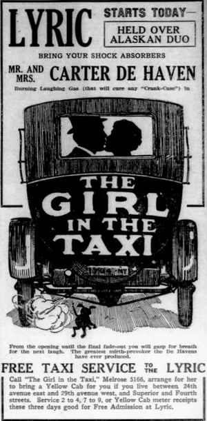 Poster The Girl in the Taxi 1921