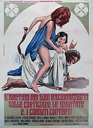 Poster di L'Aretino nei suoi ragionamenti sulle cortigiane, le maritate e... i cornuti contenti