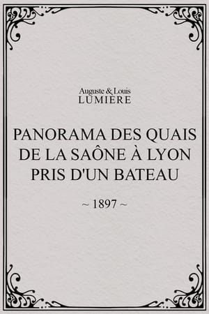 Poster Panorama des quais de la Saône à Lyon pris d'un bateau (1897)