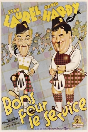 Poster Laurel et Hardy - Bons pour le service 1935