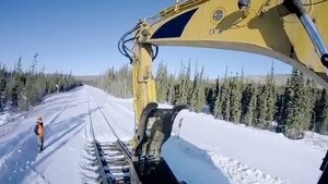 Railroad Alaska Trapped in Ice