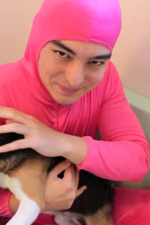 PINK GUY LOVES ANIMALS