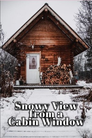 Snowy View from a Cabin Window