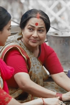 Ganga builds a communal stove