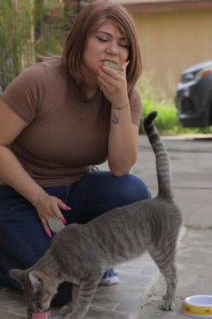Snorting Cleaner, Chomping Cat Food, Eating Butter