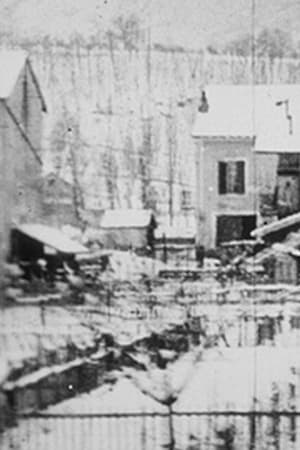 Panorama de l’arrivée à Aix-les-Bains pris du train (temps de neige)