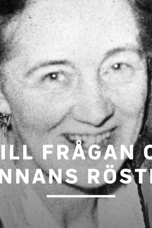 Till frågan om kvinnans rösträtt