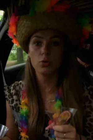 With caravan, heated conversation, and backing into each other