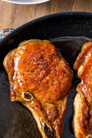 Maple Pork Chops and Squash Soup