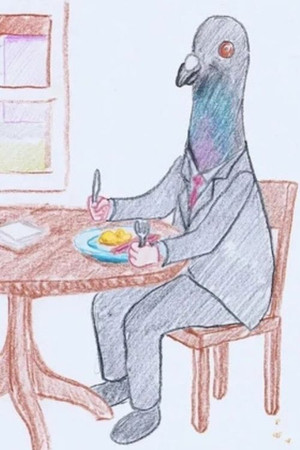 Pigeon Businessman poster
