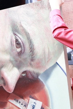 Four Paintings by Edward Povey: Stories we are made of poster