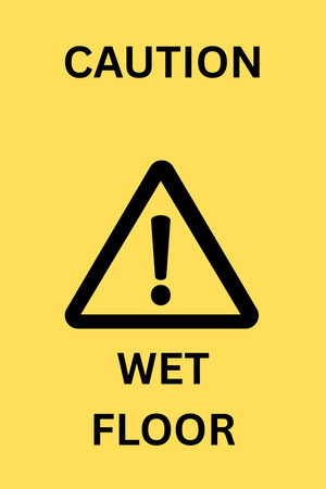 Caution Wet Floor poster