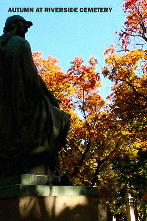 Autumn at Riverside Cemetery poster