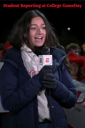 Student Reporting at College GameDay poster