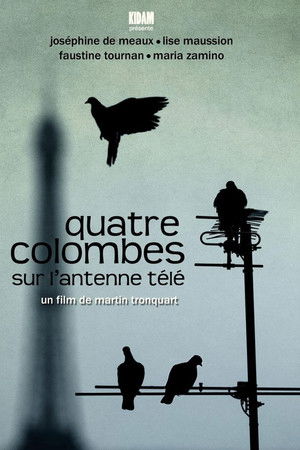 Quatre colombes sur l'antenne télé