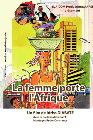 La femme porte l'Afrique poster