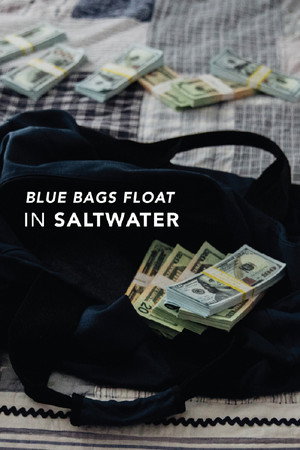 Blue Bags Float in Saltwater