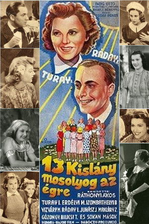 13 kislány mosolyog az égre