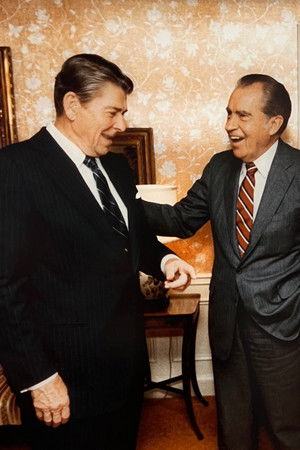 Ronald Reagan and Richard Nixon on Camera Ronald Reagan and Richard Nixon on Camera