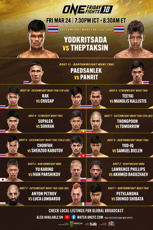 ONE Friday Fights 10: Yodkrisada vs. Thepthaksin ONE Friday Fights 10: Yodkrisada vs. Thepthaksin