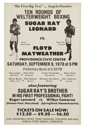 Sugar Ray Leonard vs. Floyd Mayweather Sr Sugar Ray Leonard vs. Floyd Mayweather Sr