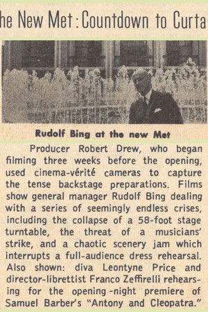 The New Met: Countdown to Curtain The New Met: Countdown to Curtain