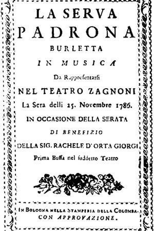 Pergolesi: La Serva Padrona Pergolesi: La Serva Padrona