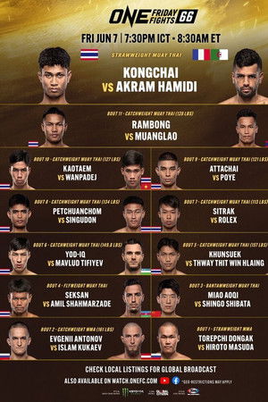 ONE Friday Fights 66: Kongchai vs. Hamidi ONE Friday Fights 66: Kongchai vs. Hamidi