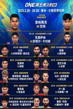 ONE Friday Fights 98: Chartpayak vs. Kongchai ONE Friday Fights 98: Chartpayak vs. Kongchai