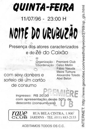 Noite do Urubuzão Humano Noite do Urubuzão Humano