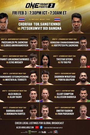 ONE Friday Fights 3: Chorfah vs. Petsukumvit