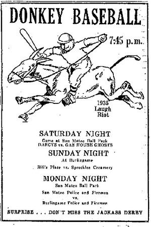 Donkey Baseball Donkey Baseball