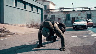 Heavy march through thick snow