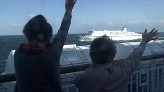 Life route of a huge ferry