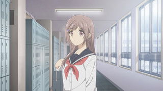 Ugly Girl and Flower on a High Peak