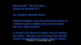 Deleted Scenes: S05E19 – The First Duty