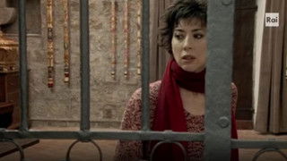 The girl with the little dog