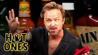Aaron Paul Gets Broken Bad While Eating Spicy Wings