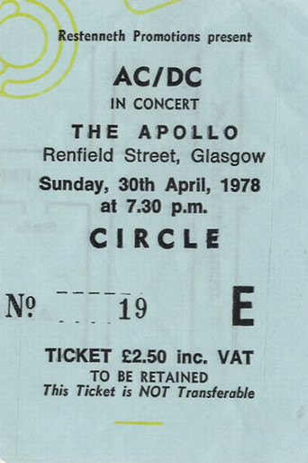 AC/DC: Live At The Apollo, Glasgow 在线观看和下载完整电影