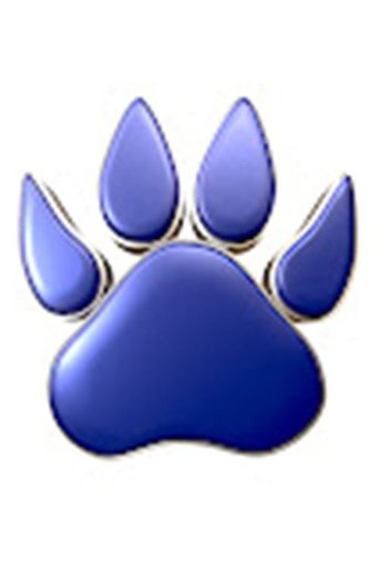 Blue Paw Print