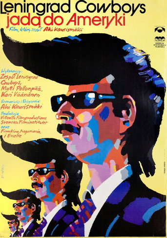 Okładka filmu Leningrad Cowboys jadą do Ameryki