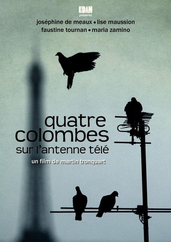 Quatre colombes sur l'antenne télé