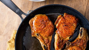 Maple Pork Chops and Squash Soup