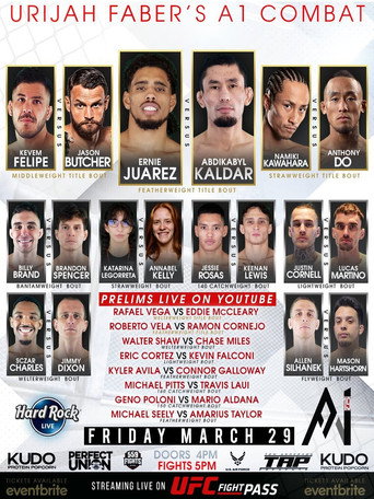 Urijah Faber's A1 Combat 19: Juarez vs. Kaldar poster