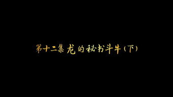 第12集 龙的秘书斗牛（下）