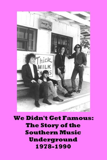 We Didn't Get Famous: The Story of the Southern Music Underground 1978-1990 poster