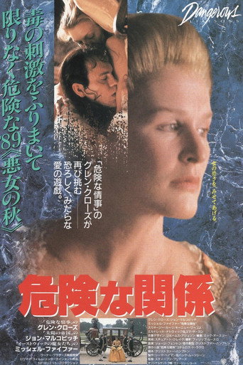 危険な関係 (1988年) - 監督：スティーヴン・フリアーズ - ドラマ, ロマンスのポスター画像 - FindKey