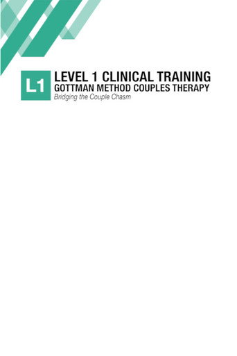 Official poster for Gottman Method Couples Therapy – Level 1